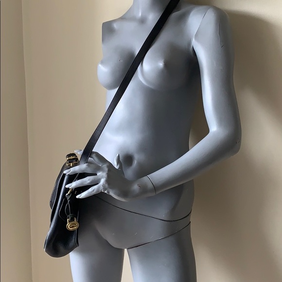 DOONEY &. BOURKE VINTAGE/RARE BLACK PEBBLED BAG - Picture 4 of 7